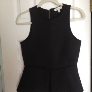 Monteau Black Peplum Top